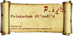 Polatschek Árpád névjegykártya